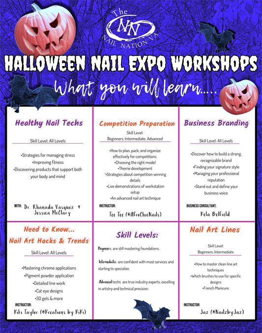 HALLOWEEN NAIL EXPO Workshops
